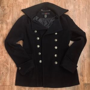 Black Wool Peacoat